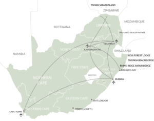 Isibindi Africa Lodges Map